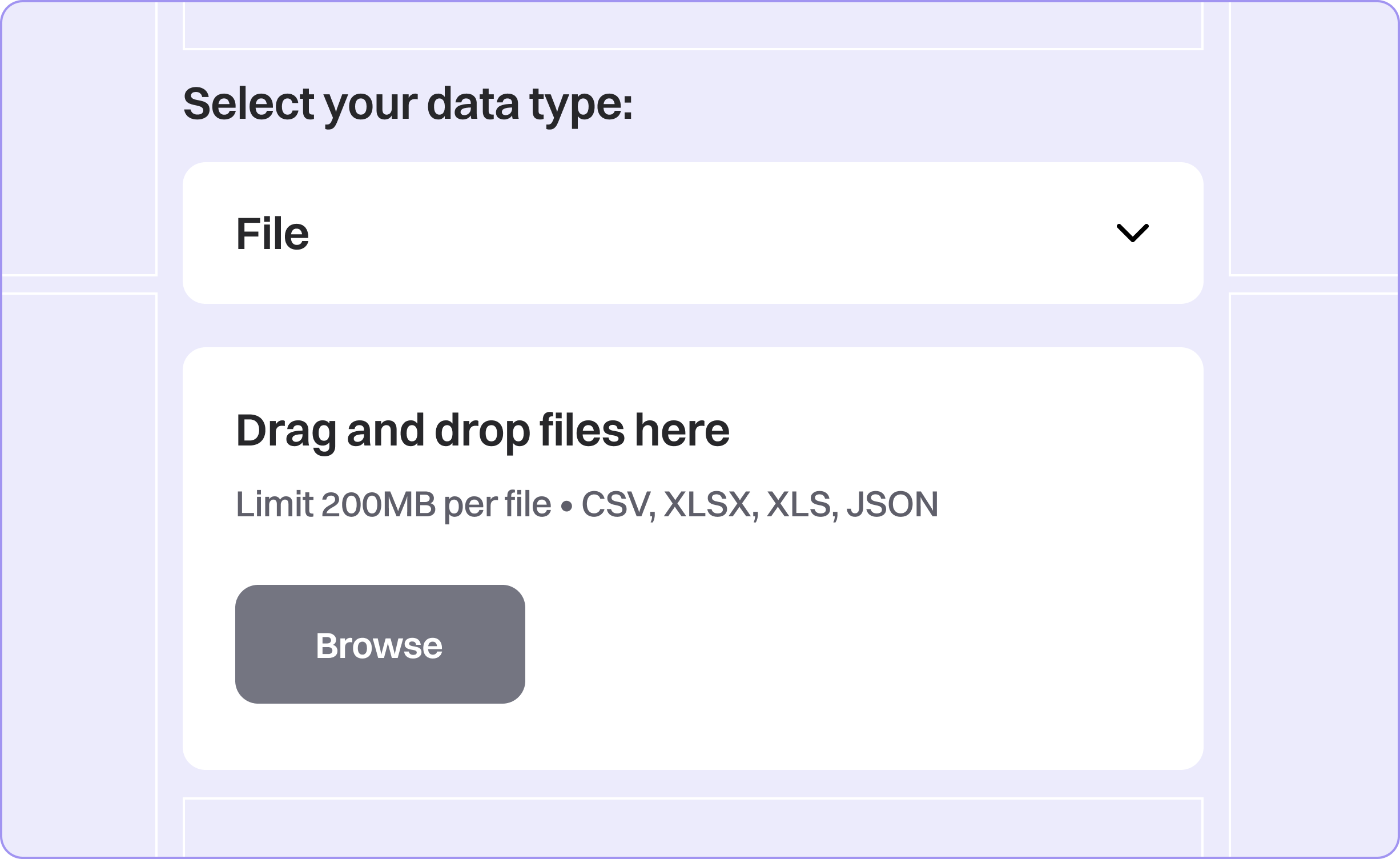 upload your data